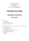 reglement intérieur cantine année 2012/2013