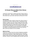 10 Easy Ways to Make Extra Money On the Internet