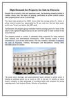 High Demand for Property for Sale in Fitzrovia