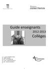Guide enseignants : Collèges 2012-2013