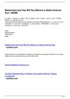 MasterCard and Visa Will Pay Billions to Settle Antitrust Suit + MORE