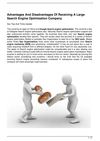 Advantages And Disadvantages Of Receiving A Large Search Engine Optimization Company