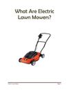 Corded And Cordless Electric Lawn Mowers 