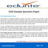 CDS Sample Question Paper