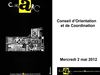 Conseil d'Orientation et de Coordination du 2 mai 2012