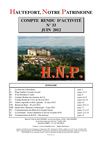 Hautefort, Notre Patrimoine - Compte rendu d'activité n°33 - juin 2012