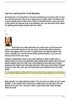 Tips For Learning How To Be Beautiful 