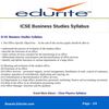 ICSE Business Studies Syllabus 