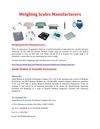 Weighing Scales Manufacturers
