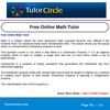 Free Online Math Tutor