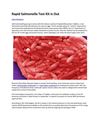Rapid Salmonella Test Kit Is Out