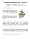 Cost-effective Medical Billing Services for Hospitals and Medical Practices