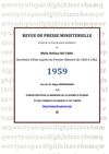 Revue de presse ministèrielle de Melle Nafissa SID CARA - 1959