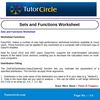 Sets and Functions Worksheet 