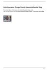 Auto Insurance Orange County Insurance Advice Blog