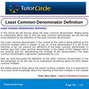 Least Common Denominator Definition
