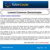 Lowest Common Denominator