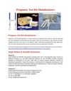 Pregnancy Test Kit Manufacturers - Pregnancy Test Card Manufacturers