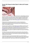 Surgery Not Always the Best Option for Men with Prostate Cancer