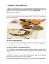 Credit Card Claims And Defenses