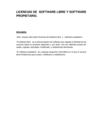 LICENCIAS DE SOFTWARE LIBRE Y PROPIETARIO