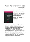 Facebook, pourvoyeur de notre politique?