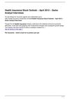 Health Insurance Stock Outlook – April 2012 – Zacks Analyst Interviews