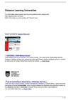 Distance Learning Universities