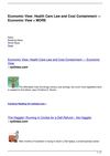 Economic View: Health Care Law and Cost Containment — Economic View + MORE