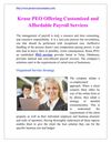 Kruse PEO Offering Customized and Affordable Payroll Services
