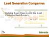 Lead Generation Companies: Helping Sales Reps Avoid the Most Common Deal-Busters