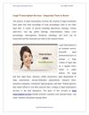 Legal Transcription Services - Important Facts to Know 