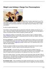 Weight Loss Holidays: Change Your Preconceptions