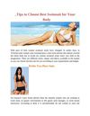 Tips to Choose Best Swimsuit for Your Body 