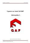 Uputstvo za AutoCAD 2007 - Informatika I