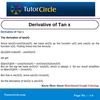 Derivative of Tan x