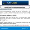 Quadratic Factoring Calculator