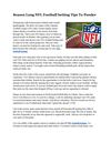 Season Long NFL Football betting Tips To Ponder