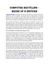 Computer Recycling - Reuse of E-Devices