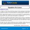 Equation of a Locus