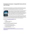 iPad Application Development - Changing Mobile Industry with Some Latest Technology