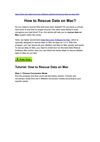 How to Rescue Data on Mac