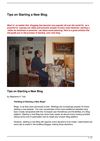 Tips on Starting a New Blog