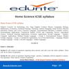Home Science ICSE syllabus