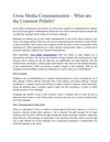 Cross Media Communication – What are the Common Pitfalls?