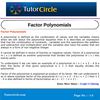 Factor Polynomials