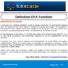 Definition Of A Function
