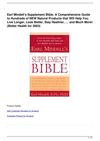 Earl Mindell’s Supplement Bible: A Comprehensive Guide to Hundreds of NEW Natural Products that Will Help You...