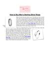 How to Buy Men’s Sterling Silver Rings