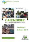 Calendrier des manifestations septembre octobre 2012